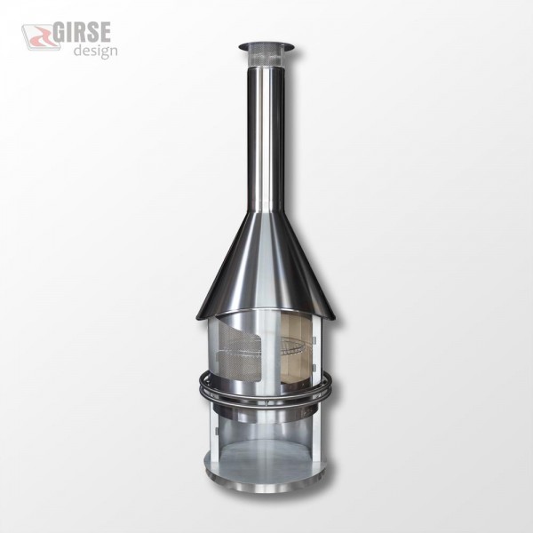 Edelstahl Grillkamin Terassengrillkamin Gartenkamin Terassenkamin Cool Typ3