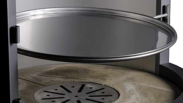 Edelstahl Grillkamin Terassengrillkamin Gartenkamin DN550 classic, schwarz