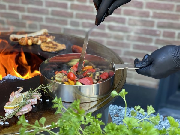Edelstahl Grill Firestar BBQ RING, "Grilltonne"