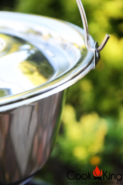 Schwenkgrill 180 cm mit Edelstahltopf 14L und Feuerschale Ø 80cm