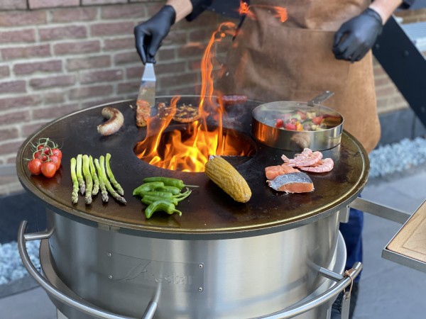 Edelstahl Grill Firestar BBQ RING, "Grilltonne"