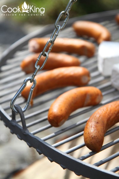 Schwenkgrill 180 cm - Grillrost aus Rohstahl Ø 60cm und hochwertige 80cm Feuerschale