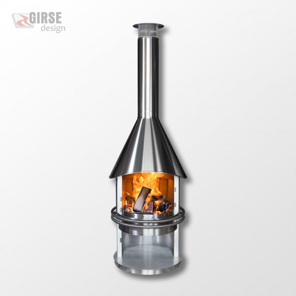 Edelstahl Grillkamin Terassengrillkamin Gartenkamin Terassenkamin Cool Typ3