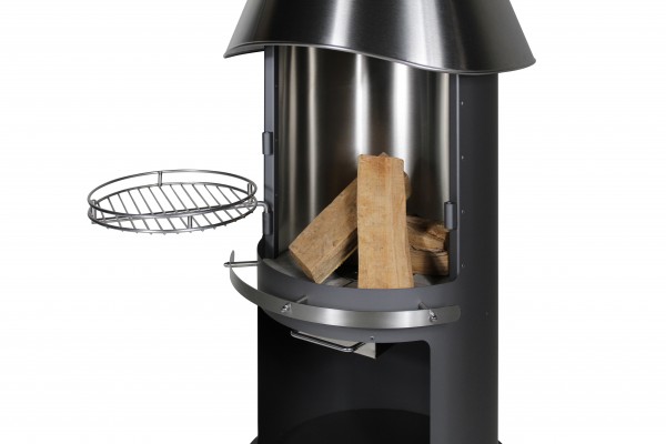Edelstahl Grillkamin Terassengrillkamin Gartenkamin DN550, exclusiv