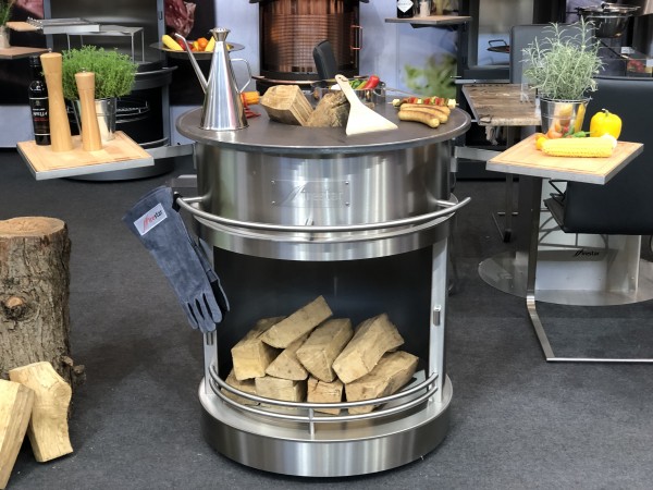 Edelstahl Grill Firestar BBQ RING, "Grilltonne"