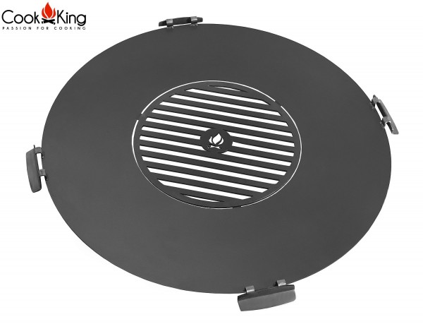 Premium Feuerschale mit Grillplatte und herausnehmbaren Rost 85cm