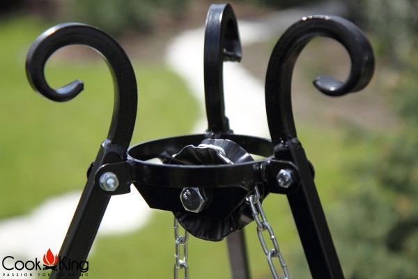 Schwenkgrill 180 cm - Grillrost aus Rohstahl Ø 70cm und exclusive 80cm Feuerschale